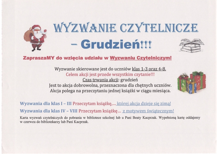 WYZWANIE CZYTELNICZE 