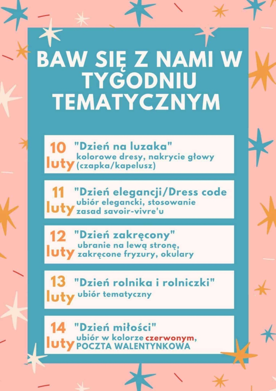 BAW SIĘ Z NAMI W TYGODNIU TEMATYCZNYM